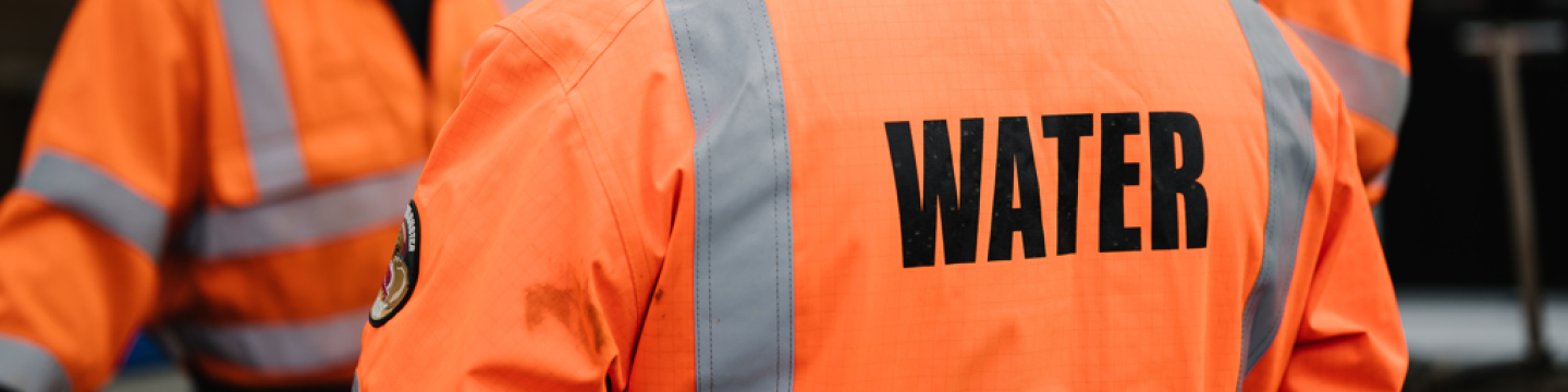 Essex & Suffolk Water worker wearing hi-vis jacket